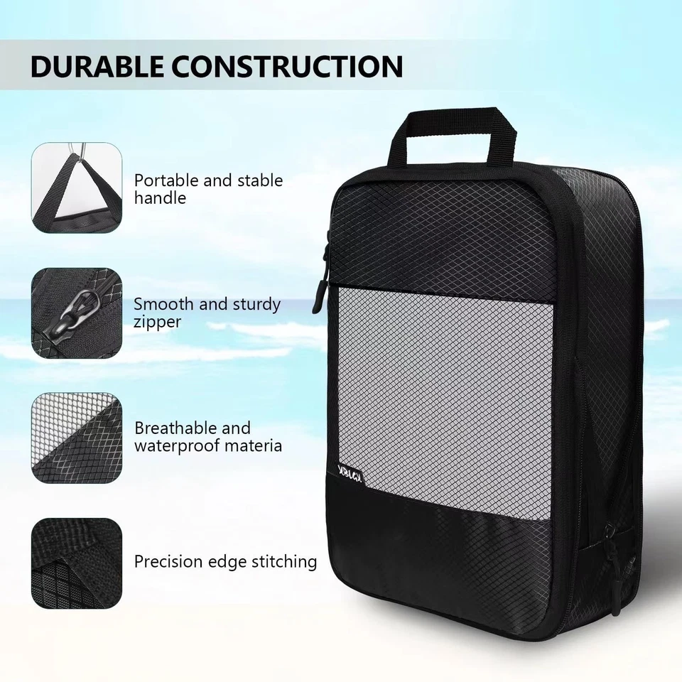 压缩包装立方体套装 – 5 个轻质旅行行李收纳盒 — 第 2/4 张图片