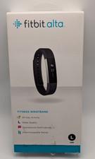 Fitbit Alta Wireless Activity Fitness Tracker Smart Black Wristband Sz L