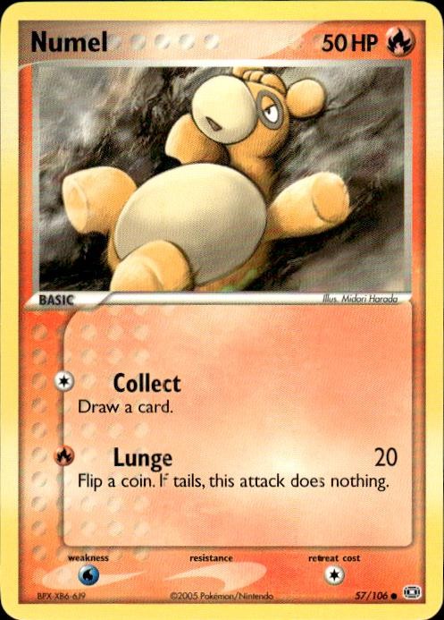 Vintage Wotc Pokemon Numel Emerald 57/106 Light Play LP