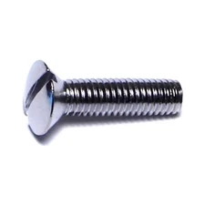 MIDWEST FASTENER 70151 #10-32 x 3/4 in Slotted Oval Machine Screw, Chrome