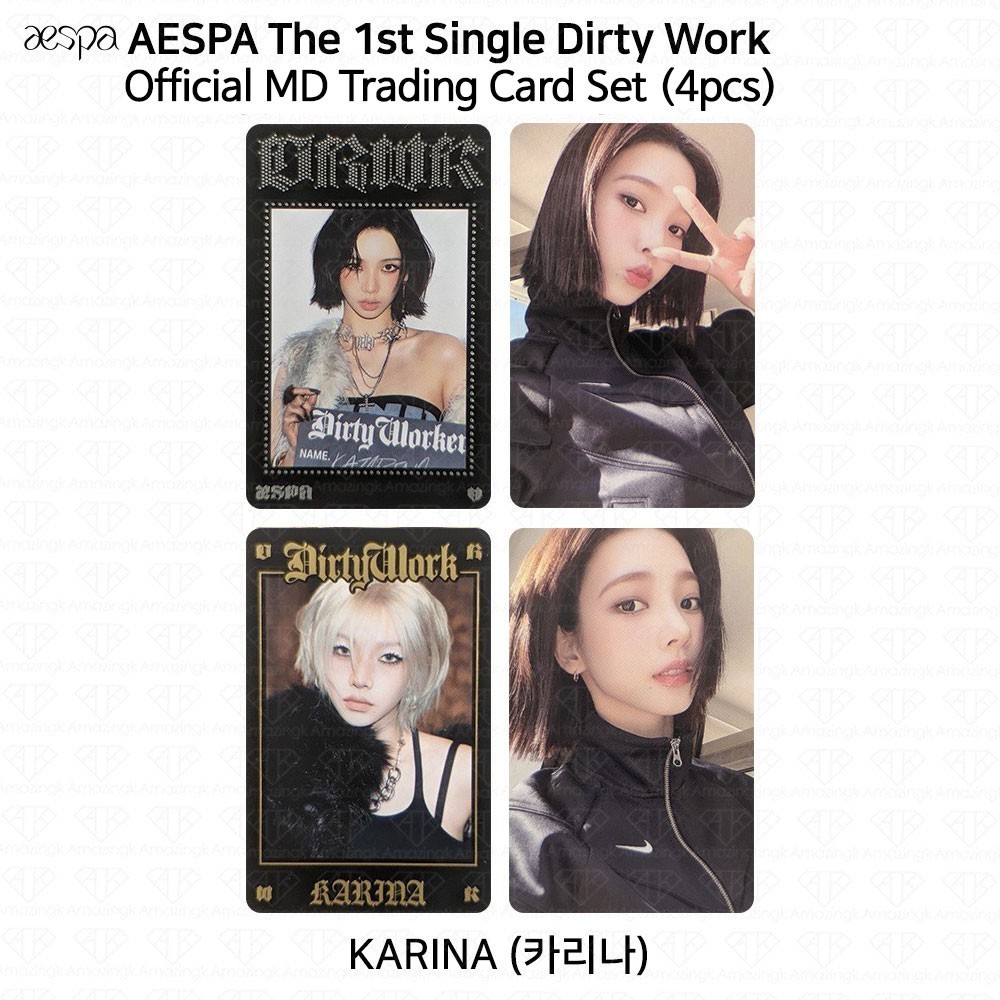 Aespa 1st Single Album Dirty Work Official MD Trading Card