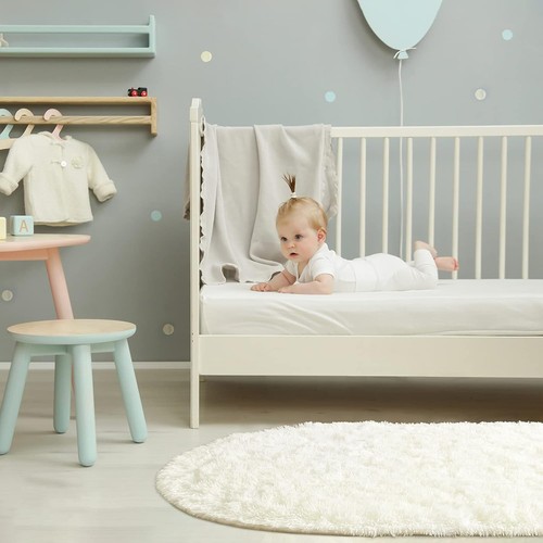 Softlife Fluffy Rugs for Bedroom, Shag Cute Area 2.6x5.3 Feet (1 pc), Creamy - Picture 6 of 9