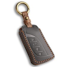 Hontumax Vintage Leather Key Fob Cover for Lexus NX350 RX350 RX450h Black