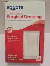 Equate Extra Large Absorbent Surgical Dressing, For Moderate to Heavy Wounds,...