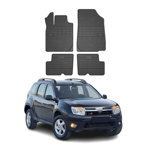 Omac Gummi FußMatten FüR Dacia Duster 2010-2013 Automatten Gummi Schwarz 4Tlg-image