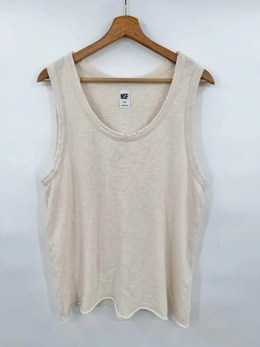 NSF エヌエスエフ HEM TANK ヘムタンクトップ  グレー S Women's Dark clay gray Shelf-Bra Sports Tank Top with SoftMove