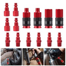 14pcs Air Hose Fittings, 1/4" NPT Quick Connect Air Coupler and Plug Kit