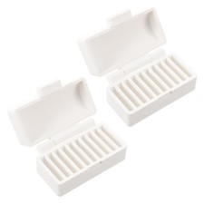 2pcs Battery Organizer: Multi-Slot Storage Holder for Button Batteries -