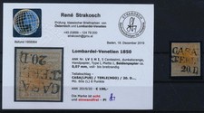 LOMBARDEI-VENETIEN 1850 5C, DUNKELORANGE! FARBTIEF! Kw:190,-&euro;! CASAPLUS/TERLENGO
