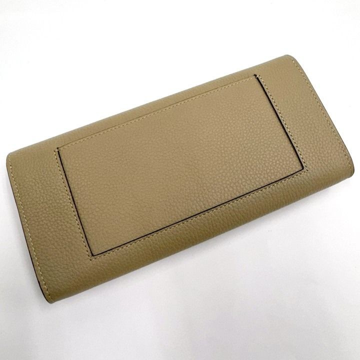 CELINE Large Flap Multi-Function Long Wallet Beig… - image 4