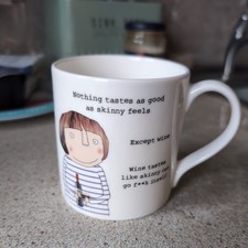 Rosie Made A Thing Wine Tastes As Good As Skinny Feels Bone China Mug Gift Her