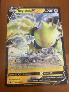 regieleki pokemon card price V Lightning Ability Transistor Your Basic Lightning Pokmons attacks do 30 more damage to your opponents Active Pokmon (before applying Weakness and Resistance) Pokemon Regieleki VMAX (Rainbow