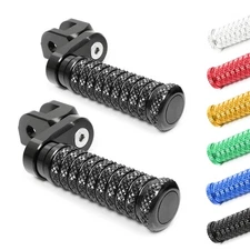 Black M-Grip Front 25mm Extend Foot Pegs For Aprilia Tuono 125 17 18 19
