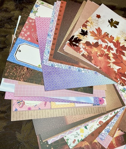 Scrapbook Paper 12x12 Junk Journal Light Card stock Lot 40 Total 1 Lb 8oz (a12) - Picture 3 of 8