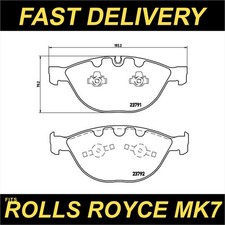 Brembo Brake Pads Set fits ROLLS ROYCE PHANTOM Mk7 6.75 Front 03 to 17 N73B68A
