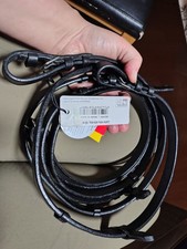 Lederzügel Mit Stegen Und Martingalstoppern  166cm Extra Lang Waldhausen Zügel