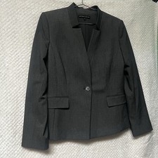 Antonio Melani Womens Blazer Dark Gray One Button Size 8 Great Condition