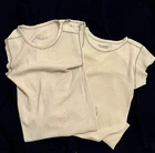 Vintage WWII Thermal Military Undershirts Stenciled Laundry Number - Lot of 2