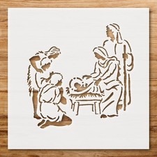 Nativity Scene Christmas Stencil for Holiday Home Decor - StencilAir
