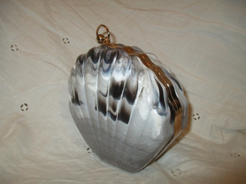 Bolso clutch/brossbody/hombro con carcasa de plástico jaspeado - Imagen 11 de 12
