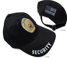 Officer Private Security Badge Cap - Unstructured - Black - Adult Adjustable hat