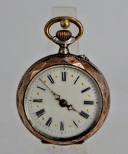Jugendstil Damentaschenuhr Alphonse C. Miserez SA Silber um 1900 (100970)
