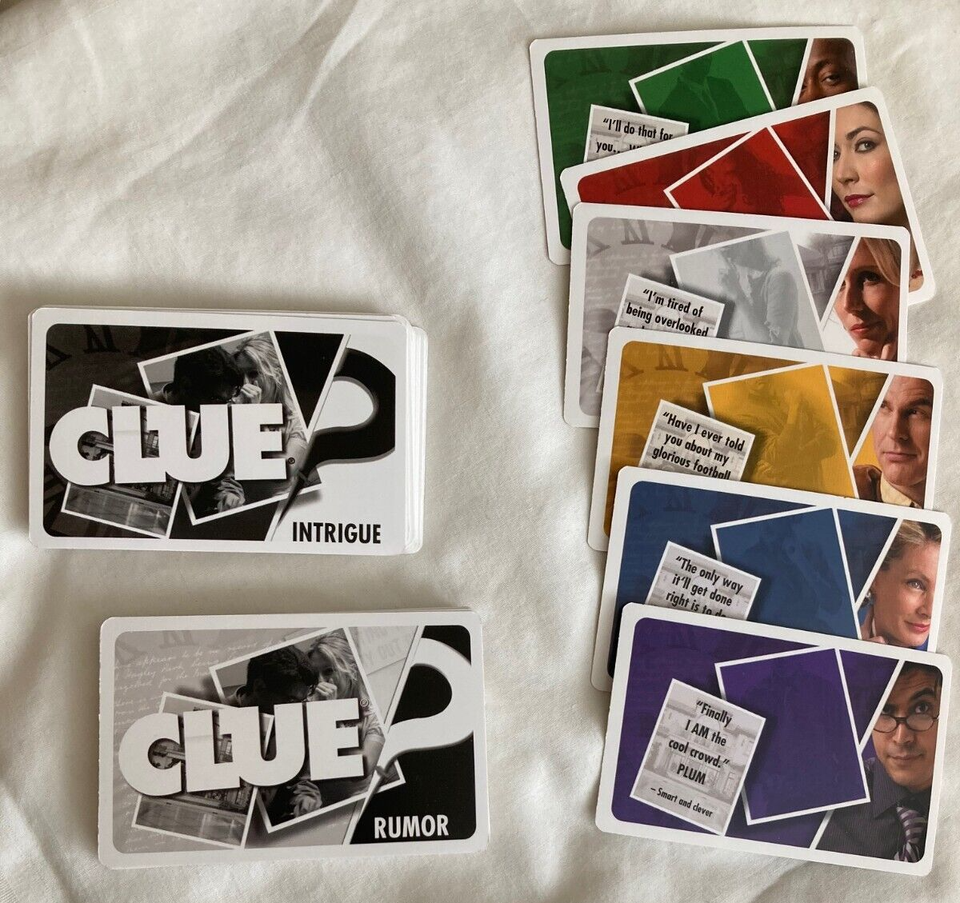 Clue Discover the Secrets 2008 Replacement CARDS, CONFIDENTIAL ENVELOPE ...