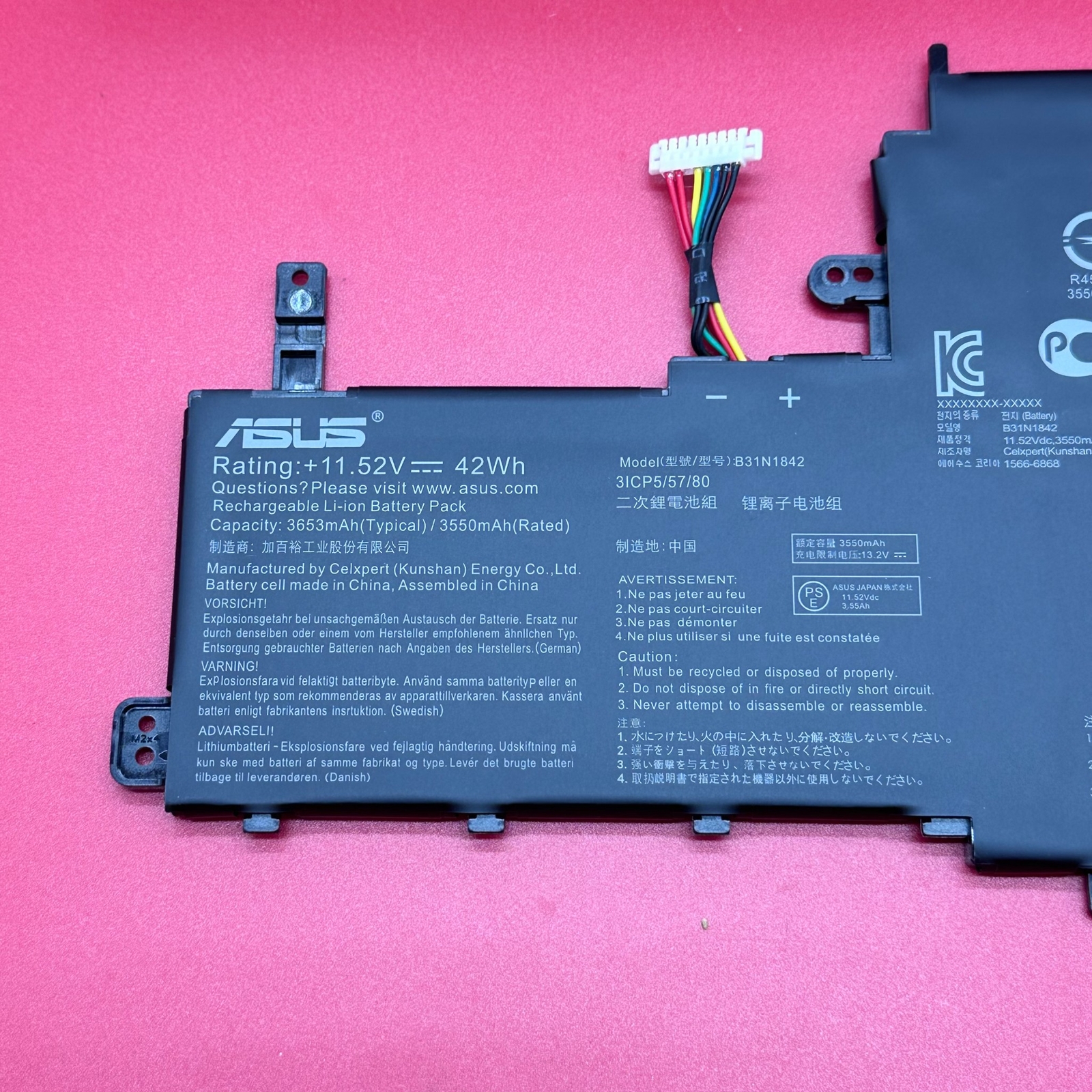 Batteria Sostitutiva Per ASUS VivoBook S15: 11.4V 3600mAh 3 Celle Li-Polymer, Compatibile Con S531FA, X513EA, K531FL E Modelli Correlati