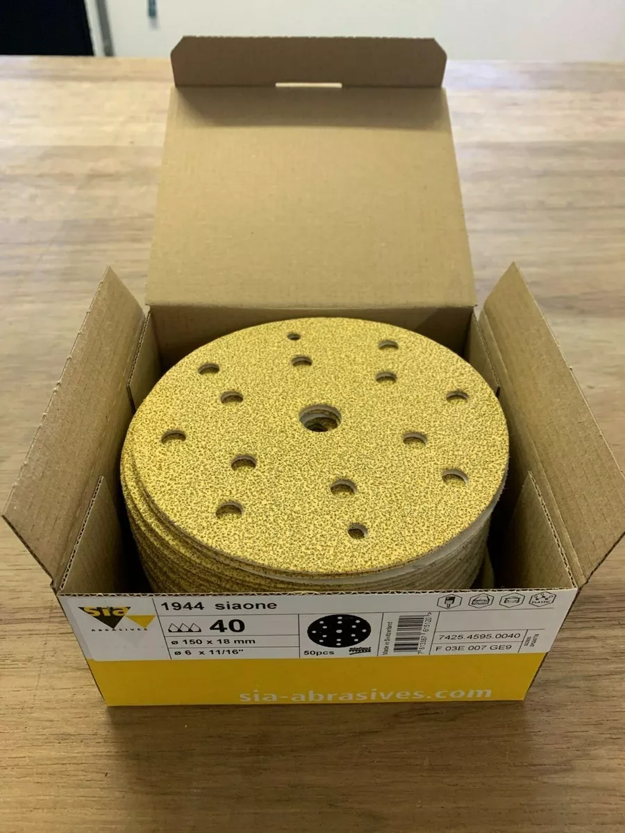 SIA Sanding Discs 40 to 500 Grit 150mm 6