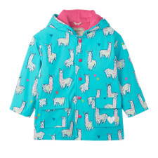 Hatley Adorable Alpacas Raincoat Mac Jacket Age 4 6 8 10 12