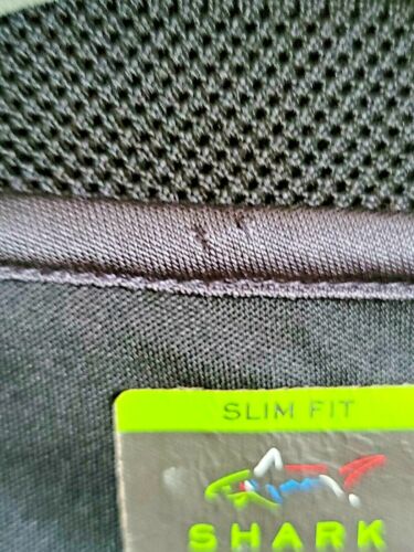 Greg Norman Tasso Elba XL Black Striped Poly Golf/Polo Shirt Top - Picture 3 of 6