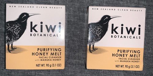 2 NIB Kiwi Botanicals Purifying Honey Melt Facial Cleanser Manuka Honey, 3.1 oz.