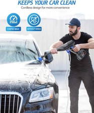 Portable Cordless Electric High Pressure Water Spray Gun Car Washer Cleaner Tool
