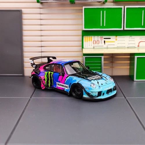 Street Weapon 1/64 Porsche 993 RWB Monster Energy Lackierung Hoonigan #Diecast - Bild 3 von 9