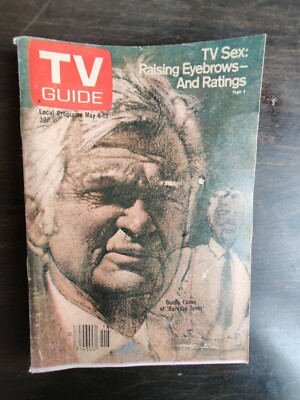 TV Guide May 6, 1978 - Buddy Ebsen Barnaby Jones - Sex on TV - No Label