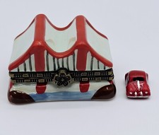 Golden Gate Bridge SF CA Hinged Trinket Box w Mini Red Car