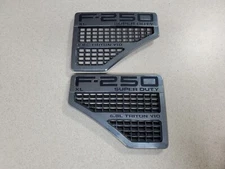 2008-2010 Ford F250 Super Duty XL 6.8L V10 Triton Fender Emblems Set OEM