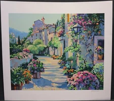 Howard Behrens "Burgundy" FranceSN LTD Serigraph on Paper Fine Art 1992 OBO Nice