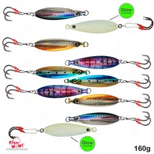 10pcs Fish WOW! 160g Flat 5.6oz Metal Fall Vertical Speed Jig butterfly Lure 5C