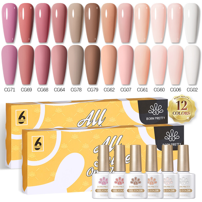 BORN PRETTY Jelly Nude Gel Nagellack 10ml Translucent Soak Off UV Nagellacke - Bild 107 von 157