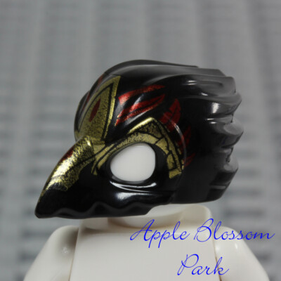 LEGO Rawzom BLACK BIRD MASK Legends of Chima Raven Beak Minifig Head-Gear Helmet