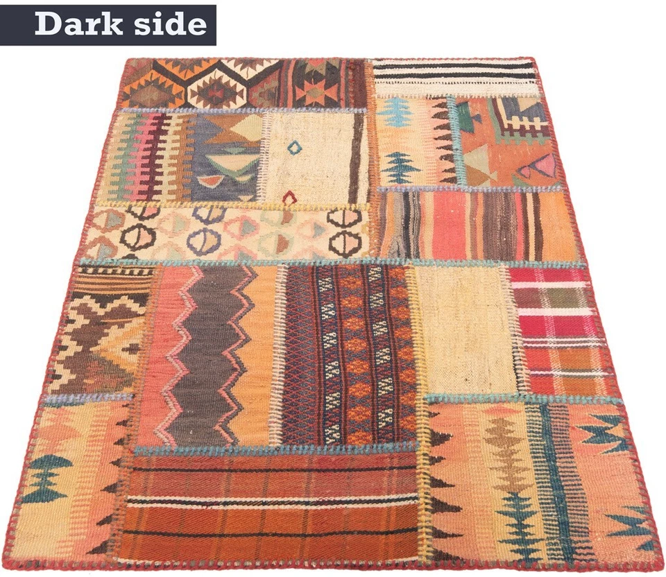 Kelim Patchwork Handgewebter 123x83 cm-Perserteppich,Rug,Orient,kilim,Carpet - Bild 4 von 4