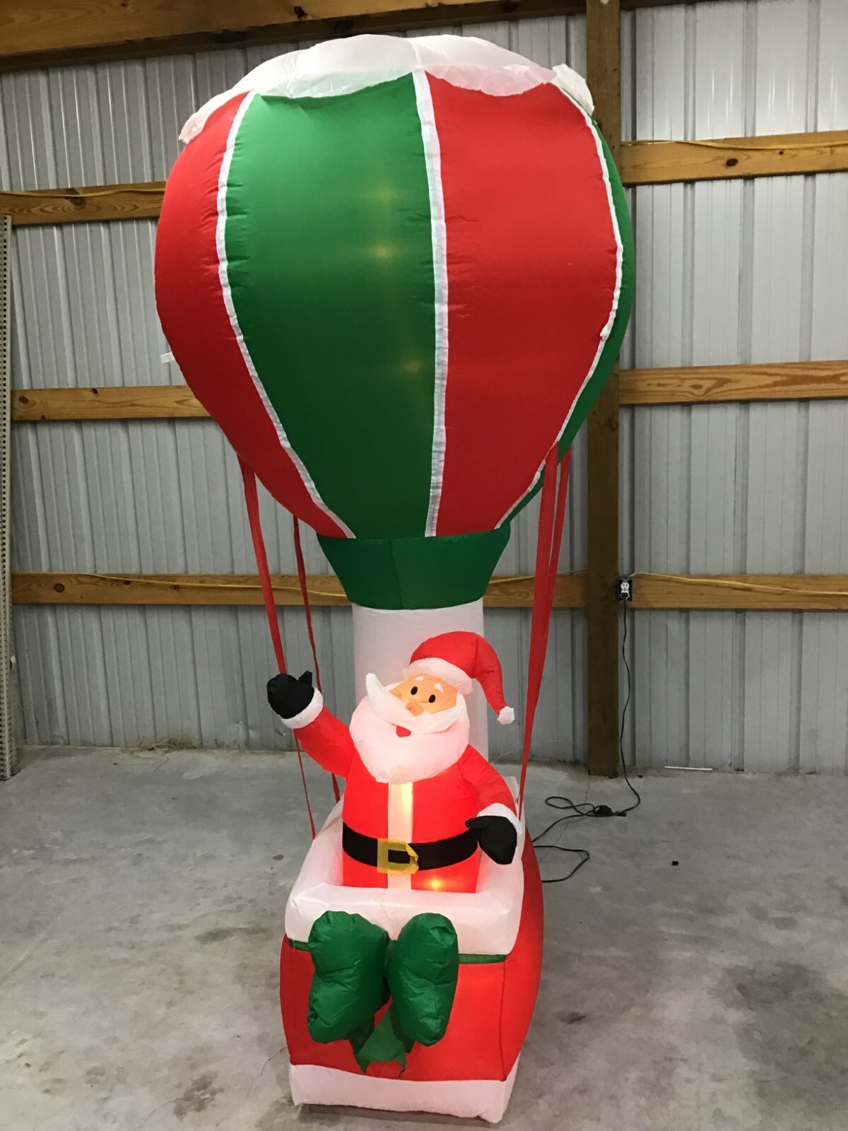 8ft Gemmy Airblown Inflatable Prototype Christmas Santa Hot Air Balloon
