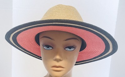 BETMAR STRAW HAT PEACH COLOR Straw Hat Betmar New York Peach Brown Tan Wide Brim Beach  main image 2