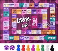 Drinking Games,Leather Mat Drinking Board Game for Adults,Interactive Girls Nigh