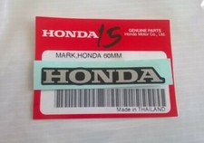 HONDA MARK 60mm SILVER / BLACK DECAL STICKER LOGO BADGE *** GENUINE HONDA ***