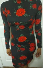 Fashionova Dress, long sleeve dress, fitted dress, flower dress, sexy dress