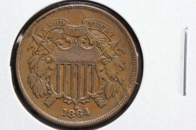 アメリカ　２セント銅貨　1864年 美品 1864 2 Cent Piece 1AVN | eBay