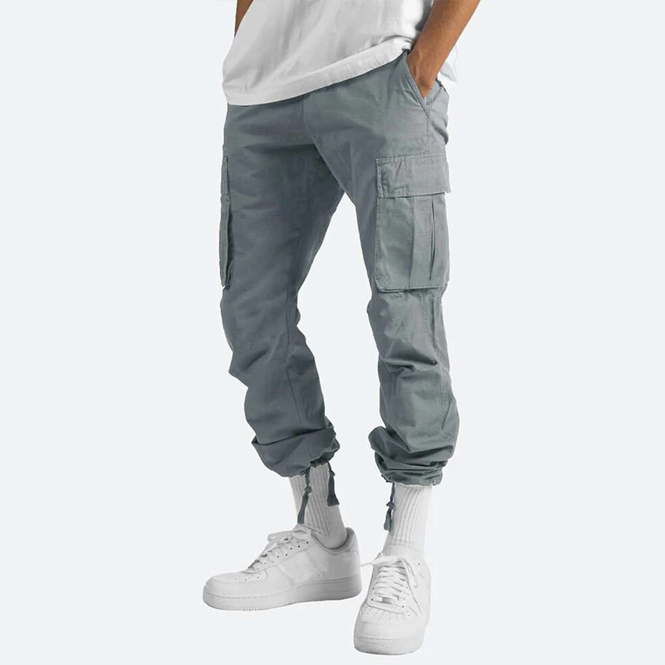 Herren Cargo Jogginghose Sporthose Sweatpants Freizeit Jogger Trainingshose NEU - Bild 3 von 4