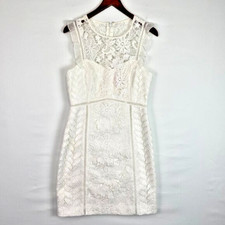 Lilly Pulitzer Maya Floral Lace Ruffle Sheath Dress Resort White 6